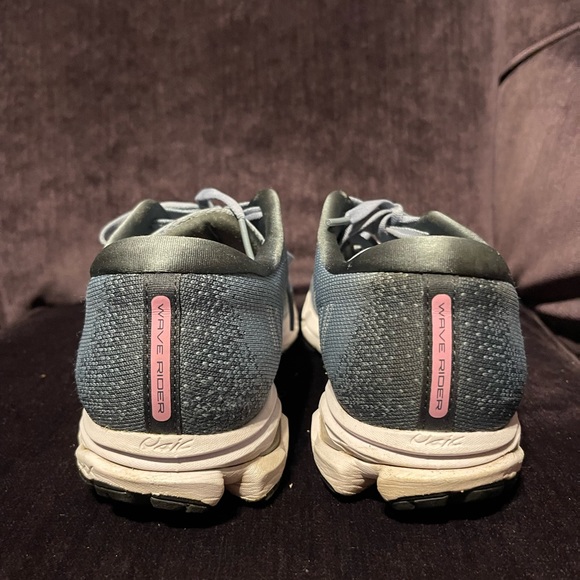 Mizuno Women Wave Rider Waveknit 3 411123 BFVB Gray Running Shoes Sneakers Sz 9 - Picture 6 of 7